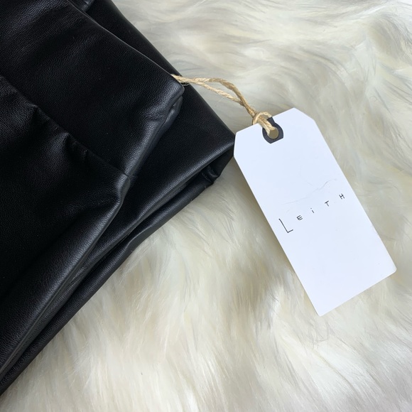 LEITH High Waist Faux Leather Leggings BLACK - Picture 6 of 8